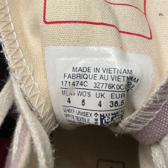 Converse Women's Lavender High-Top Sneakers - Picture 6 of 6